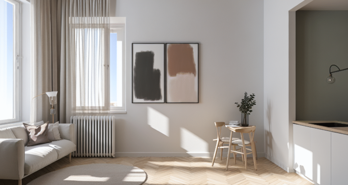 Stora väggar, små ytor: posters som fixar proportioner och fokus